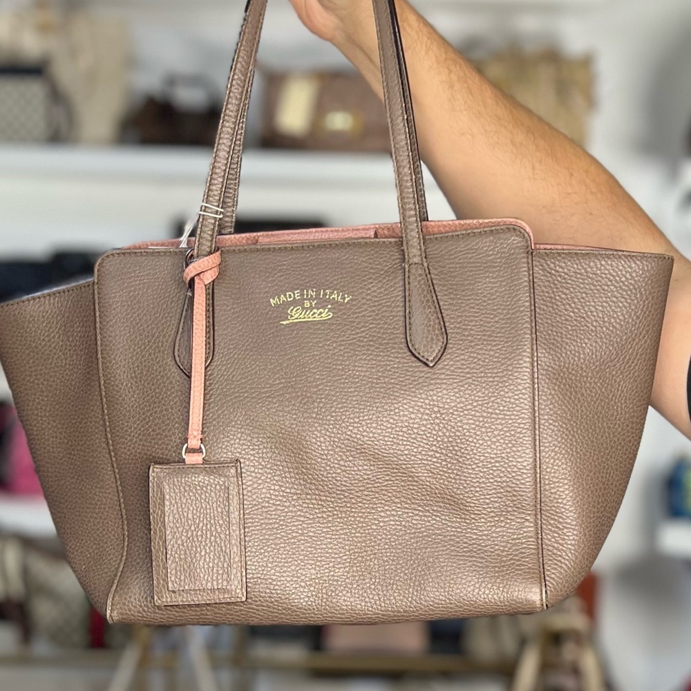 gucci leather tote